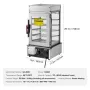 Commercial Food Warmer Display, 5-Tier Food Steamer Bun Warmer Machine, 30℃~110℃ Temperature Control, Stainless Steel Steamed Bu