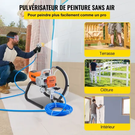 Højtryksløst vægmalingsspray Gun Sprayer Machine Spraying 1800W