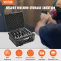 Hard Pistol Cases with Pre-cut Lining, Waterproof & Dustproof Hard Gun Case for 6 Pistol, 19.3×17.1×8.3 in Lockable Pistol Case,