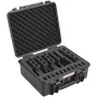 Hard Pistol Cases with Pre-cut Lining, Waterproof & Dustproof Hard Gun Case for 6 Pistol, 19.3×17.1×8.3 in Lockable Pistol Case,