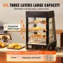 3-lags kommerciel madvarmer Display bordplade Pizza Skab med lys