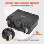 Hard Pistol Cases with Pre-cut Lining, Waterproof & Dustproof Hard Gun Case for 5 Pistol, 18.9×16.3×8.5 in Lockable Pistol Case,
