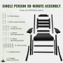 Porch Rocker, HIPS Outdoor Rocking Chair, High Back Patio Rocking Chair with Smooth Armrests, Supports up to 400 lbs, for Garden