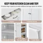 Kitchen Island Cart, 32" Mobile Carts with Storage Cabinet, Rolling Table with Power Outlet, Spice Rack, Towel Bar, Adjustable S