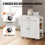 Kitchen Island Cart Rolling Storage Cabinet på hjulet med