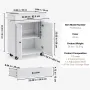 Kitchen Island Cart, 32" Mobile Carts with Storage Cabinet, Rolling Table with Power Outlet, Spice Rack, Towel Bar, Adjustable S