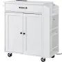 Kitchen Island Cart Rolling Storage Cabinet på hjulet med