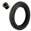 Hydraulic Hose 3/8 inch x 50 ft, Coiled Hydraulic Hose 4800 PSI, Rubber Hydraulic Hose with 2 High-Tensile Steel Wire Braid,