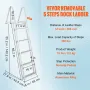 Badestige Boat Ladder aftagelige 5 trin 159 kg