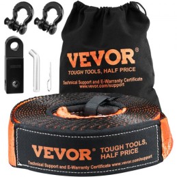 Off-Road Recovery Kit, 3" x 30', Heavy Duty Winch Recovery Kit with 30,000 lbs Tow Strap, 44,092 lbs D-Ring Shackles, Shackle
