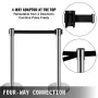 Crowd Control Stanchions barrierer 6-pakning med 3 stk.