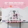 Heat Press Machine 30.5x25.4 cm 2 in 1 with Hat Press for T-Shirts Caps Pink