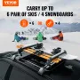 Ski Snowboard Roof Rack 80.5 cm Universal Ski Rack for Car Roof with Lock
