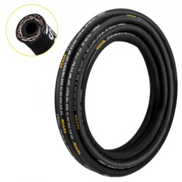 Hydraulic Hose 3/4 inch x 50 ft, Coiled Hydraulic Hose 3120 PSI, Rubber Hydraulic Hose with 2 High-Tensile Steel Wire Braid,