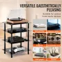 4-Tier AV Media Stand, Audio/Video Stand with Strengthened Tempered Glass Shevles for DVD/Cable Boxes/Games Consoles, Media Stor