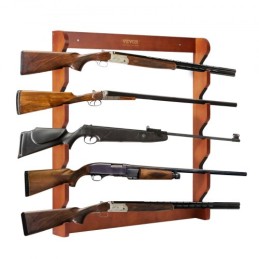 Pistolstativ 5-slot træ pistol rack vægmontering pistol display rack holder 5 rifler