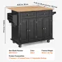 Kitchen Island Cart Rolling Storage Cabinet på hjul med skuffe