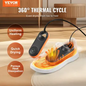 Portable Shoe Dryer, Electric Boot Dryer with UVA, Deodorized Boot Warmers/Dryer with Quick & Even Drying for Cotton Slippers, S
