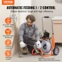 Tøm renere maskine 100ft x 3/8 tommer Auto Feed med hjul og 8
