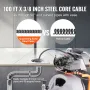 Drain Cleaner Machine 30.5m x 9.5mm Auto Feed with Wheels & 8 Cutters