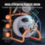 Drain Cleaner Machine 30.5m x 9.5mm Auto Feed with Wheels & 8 Cutters