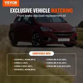 Front Ceramic Brake Rotor Pad Kit til Vauxhall Adam Corsa D Box Hatchback