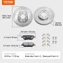 Front Ceramic Brake Rotor Pad Kit til Vauxhall Adam Corsa D Box
