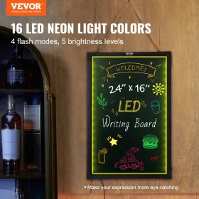 LED -opslagstavle Light Board oplyst sletning 405x605mm
