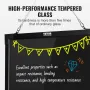 LED Message Writing Board, 24 x 16 Inch Illuminated Erasable Chalkboard, Neon Effect Menu Sign, Drawing Board with 8 Fluorescent