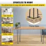 Hairpin Table Legs 45.7 cm Black Set of 4 Desk Legs Each 99.8 kg Capacity Hairpin Desk Legs 3 Rods for Bench Desk Dining End Tab