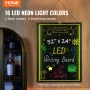 LED Message Writing Board 81.3x61 cm Illuminated Erasable Lighted Chalkboard