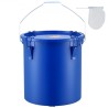 Fryer Grease Bucket, 6 Gal Oil Disposal Caddy Carbon Steel Fryer Oil Bucket Med Rust-Proof Coating, Oil Transport Container