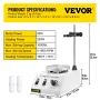 Laboratoriemagnetisk omrører Hotplade 1L Speed ​​Control