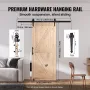 Staldør og hardware -kit 36 ​​"X 84" Wood Sliding Barn Door Kit