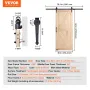 Staldør og hardware -kit 36 ​​"X 84" Wood Sliding Barn Door Kit