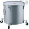 Fryer Grease Bucket, 16 gal olie bortskaffelse Caddy med hjulbase, kulstofstålrustbolde belægning, olietransportbeholder med