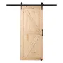 Staldør og hardware -kit 36 ​​"X 84" Wood Sliding Barn Door Kit