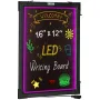 LED Message Writing Board 40.6x30.5 cm Illuminated Erasable Lighted Chalkboard