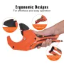 PVC Pipe Cutter, 0-2-1/2" O.D. Ratcheting PVC Pipe Cutter, Heavy Duty Tube Cutting Tool with Spare SK5 Blade for PVC, CPVC, PP-R