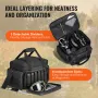 Range Bag for 4 Pistols, Tactical Gun Range Bag with 3 Detachable Baffles & 6 Magazines, Firearm Shooting Handgun Bag for Outdoo