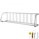 Floor Bike Rack, 9 Holders All-Steel Grid Bike Rack, 111" Length Single-Side Storage Stand, Sturdy Base and Used for Outside