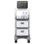 3 Tiers Lab Carts, Lab Utility Cart with 2 Drawers & 1 Top Tray, Mobile Medical Cart with ABS Material, Lab Rolling Cart with 4 
