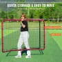 Baseball And Softball Rebounder Net, 4 x 5.5 ft PitchBack Baseball Pitching Nest, Pitch Return Trainer Rebound Net with Pitching