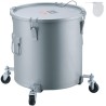 Fryer Grease Bucket, 8 Gal Oil Disposal Caddy with Caster Base, Carbon Steel with Rust-Proof Coating, Oil Transport Container