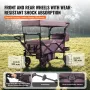 Wagon Stroller for 2 Kids, Push Pull Quad Collapsible Stroller with Adjustable Handle, Encircling Harness Removable Canopy,4 Whe