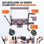 Wagon Stroller for 2 Kids, Push Pull Quad Collapsible Stroller with Adjustable Handle, Encircling Harness Removable Canopy,4 Whe