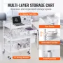 3 niveauer laboratorievogne mobil medicinsk vogn med 3 bakker