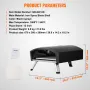 Outdoor Pizza Oven, 12" Gas Fired Pizza Maker, Portable Outside Pizza Grill with Thickened Cordierite Pizza Stone, Waterproof Co