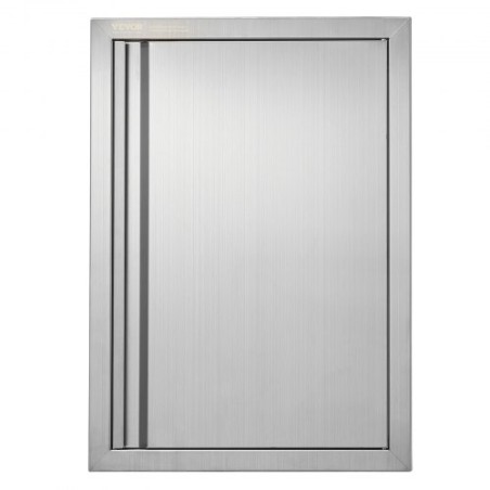 BBQ Access Door, 432x610 mm Enkelt udendørs køkkendør, rustfrit stål Flush Mount Door, Wall Lodret Door med forsænket