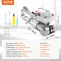 Pneumatic Strapping Tool, for 1/2"-3/4" PP & PET Plastic Belt, Packaging Strapping Machine, Handheld Baler Automatic Packaging M